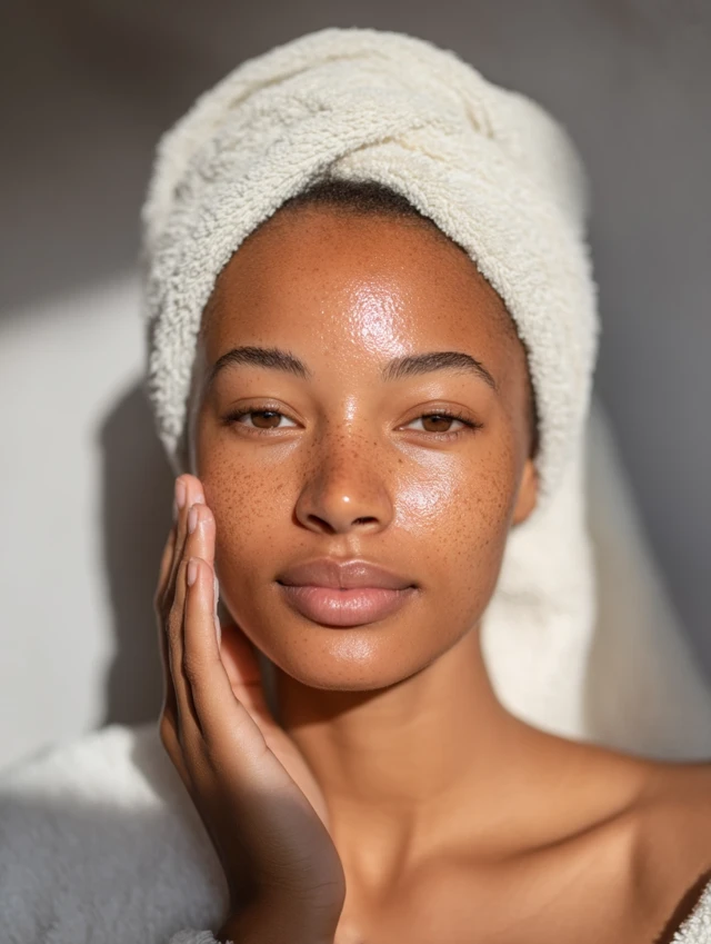 Black Woman Skincare Routine Glowing Skin Wellness