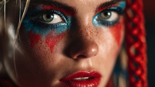 Patriotic Makeup Fashion Editorial Red and Blue