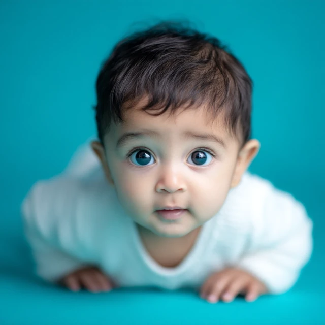Indian Baby with Beautiful Eyes Perfect for Eyecare
