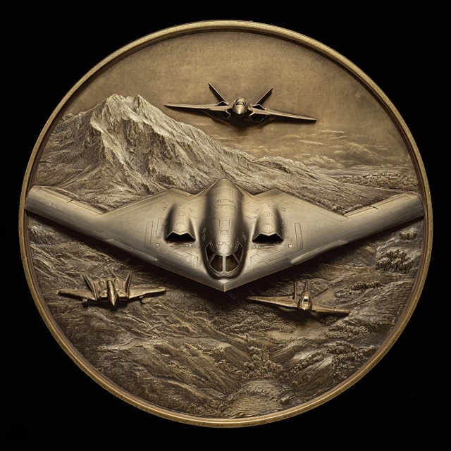 B2 Spirit Raptor Gold Coin Collectible
