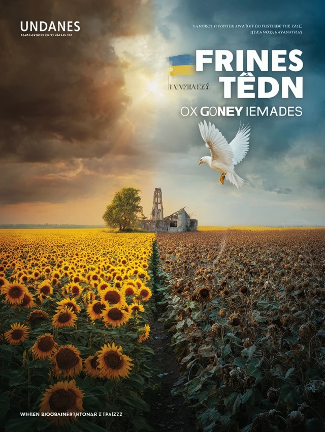 Ukraine War Devastation Hope Sunflower Field Cover Art