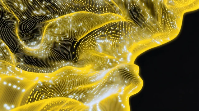 AI Tech Background Brain Patterns Binary Waves 8K