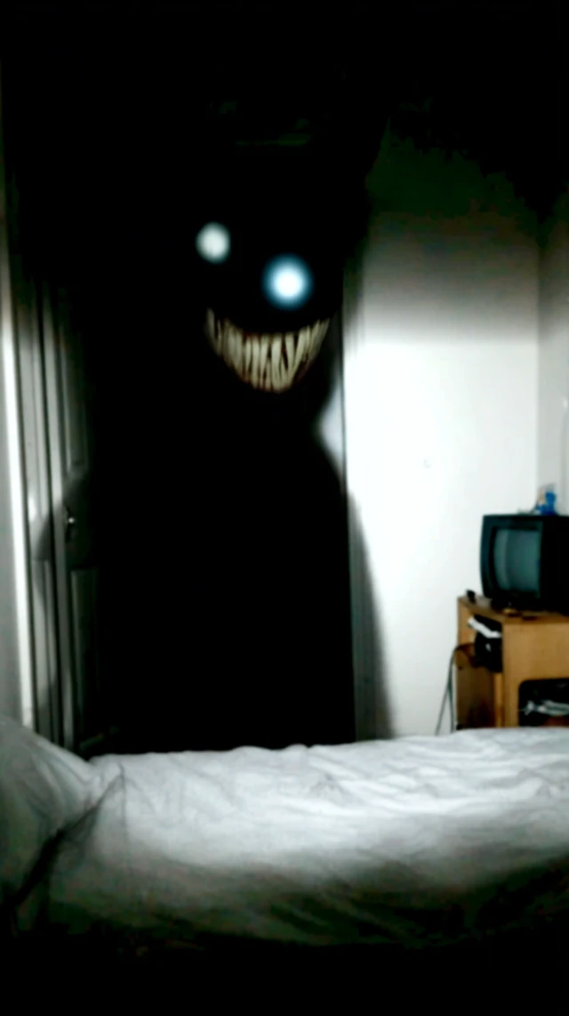 Devils Shadow in Bedroom Scary Image