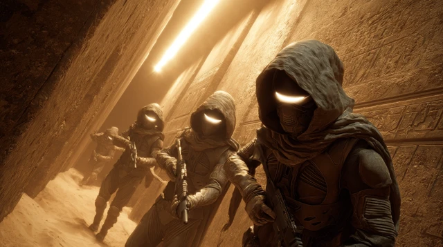SciFi Action Scene Inside Crashed Spaceship