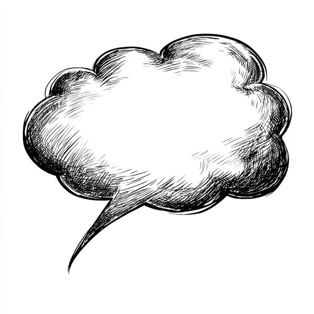 Hand-Drawn Speech Bubble Clipart