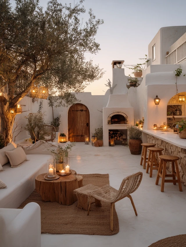 Cozy Boho Courtyard Terrace Outdoor Oasis