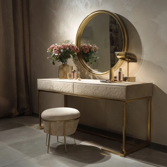 Elegant Vanity Table Contemporary Design with Mirror