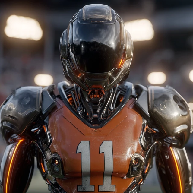 Futuristic Robot Athlete TOM Inspired SciFi Sports 3D Render