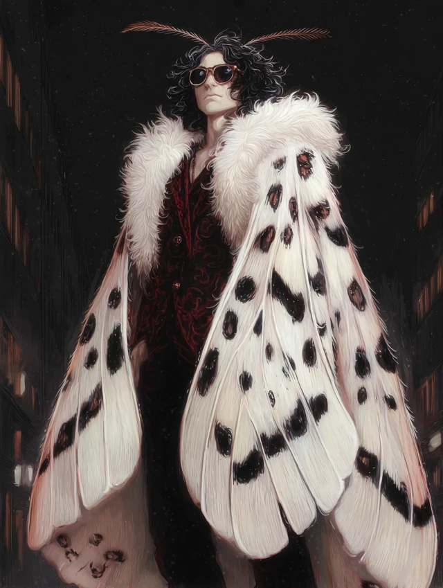 Handsome Moth Man Digital Painting Fantasy Art