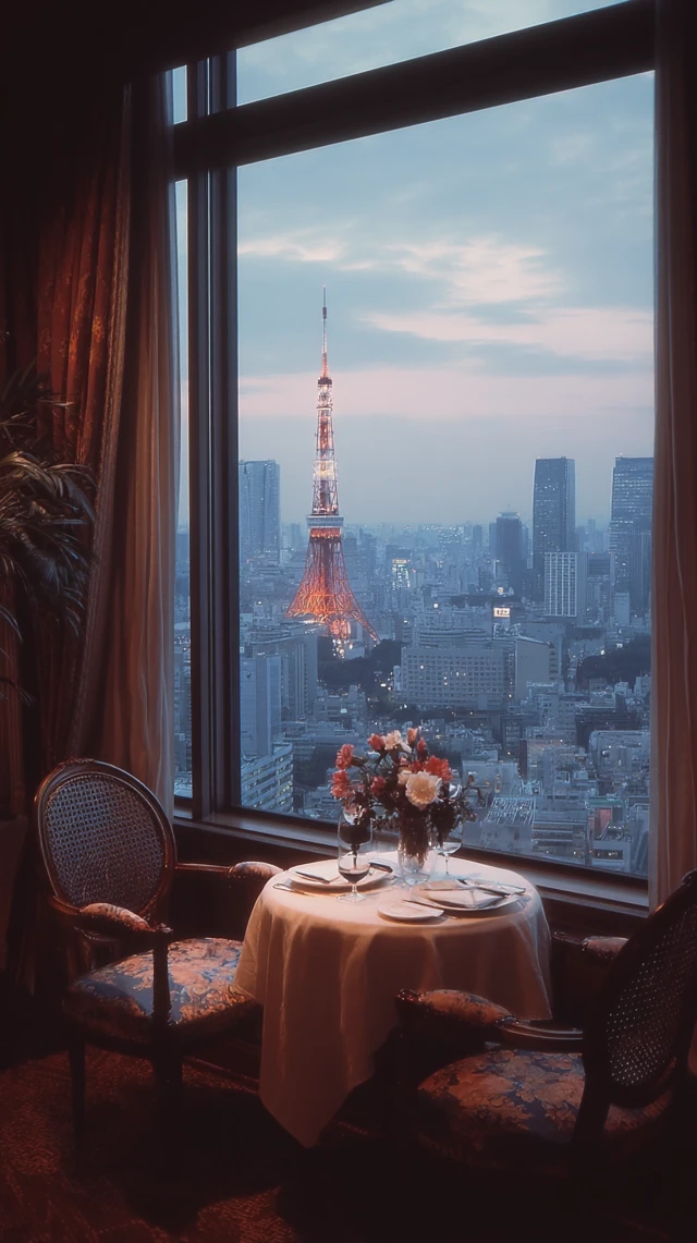 Romantic Dinner in Tokyo 1990s View