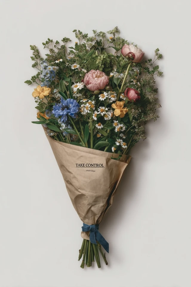 Elegant Floral Bouquet in Studio Photography