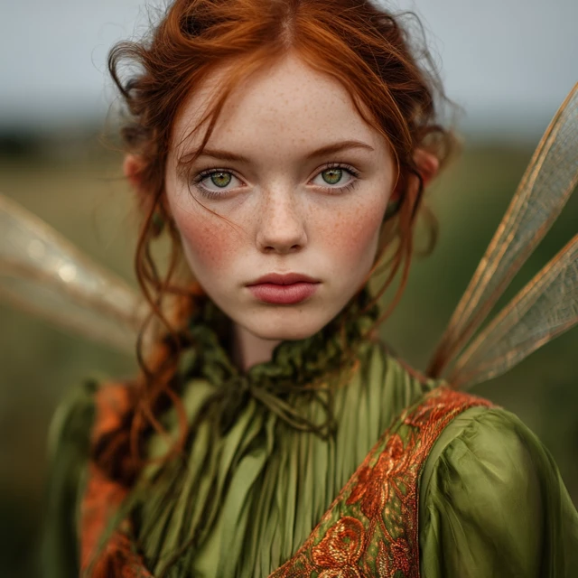 Fiadh Aos Si Young Fae Fairy with Ginger Hair