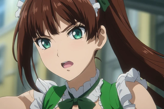 Anime Maid Fighter Action Shot