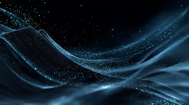 Digital Energy Waves High Tech Visualization