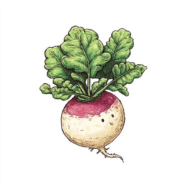 Turnip Clipart Illustration Simple Vegetable Art