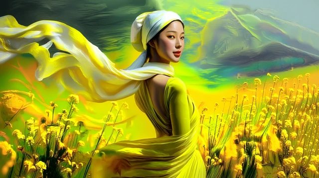 Jiali in Hongling Fields Cinematic Painting