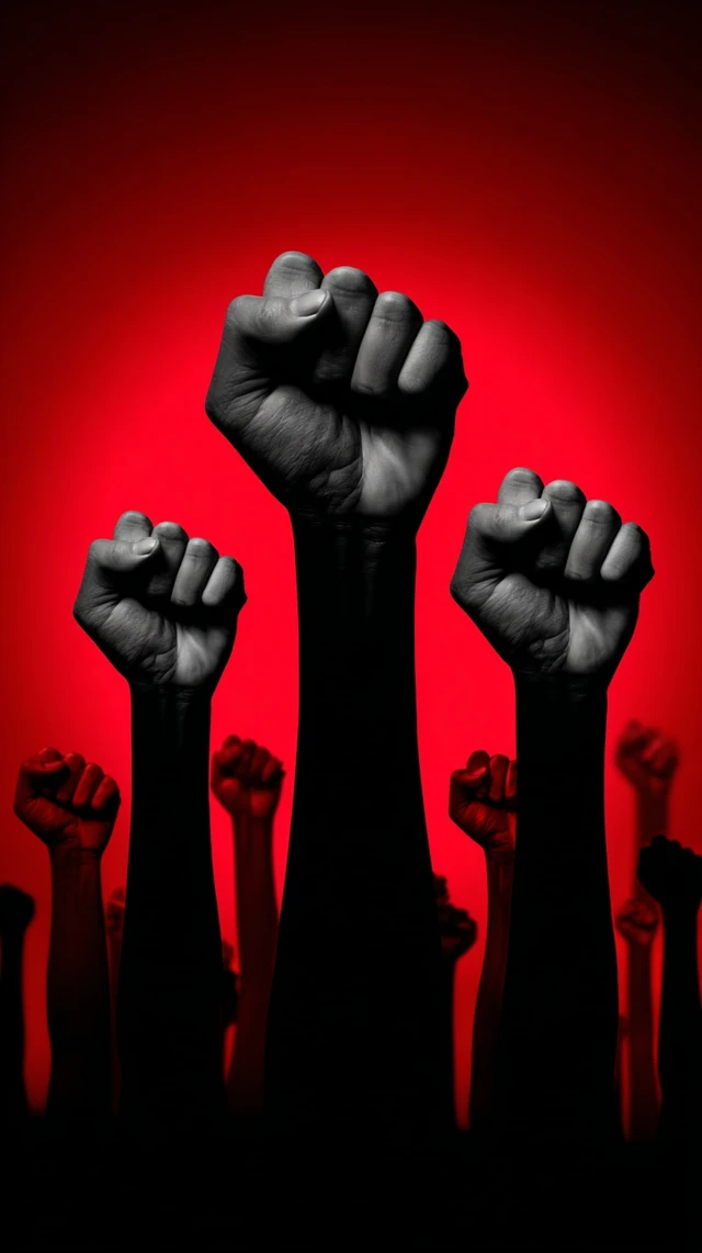 Resistance in Unity Fists Raised High