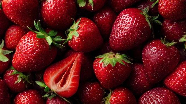 Fresh Strawberries Close Up Detailed and Delicious
