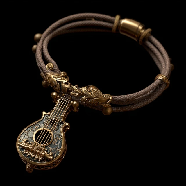 Lyre Pendant Bracelet Art Concept
