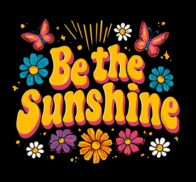 Be the Sunshine Retro TShirt Design