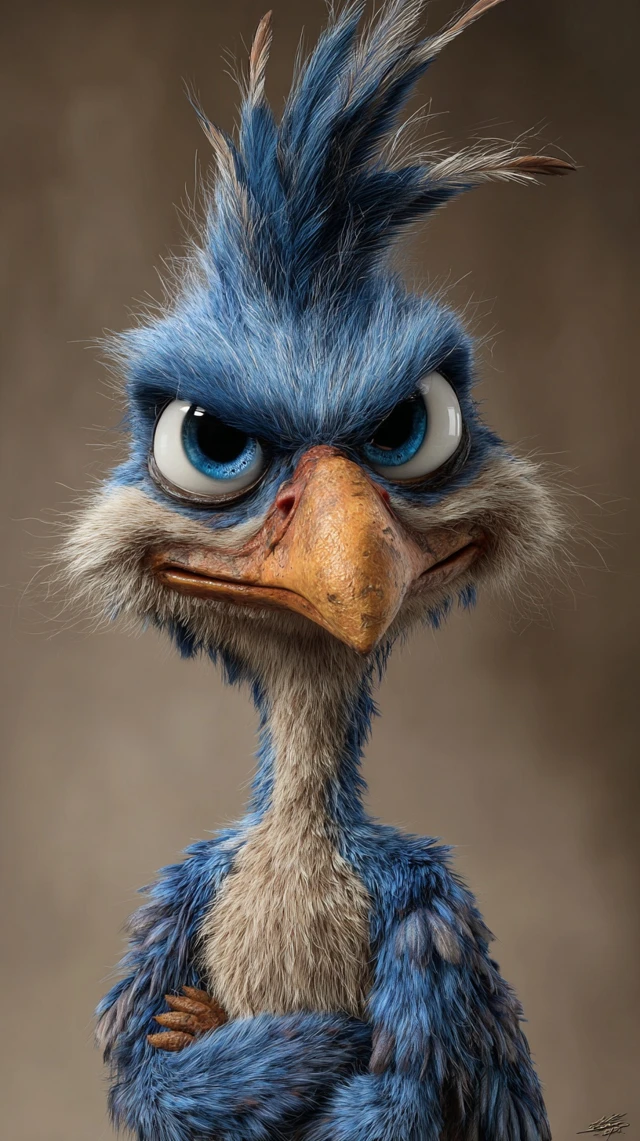 Hyperrealistic Roadrunner Cartoon Character