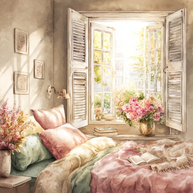 Boho Bedroom Pastel Colors Country View
