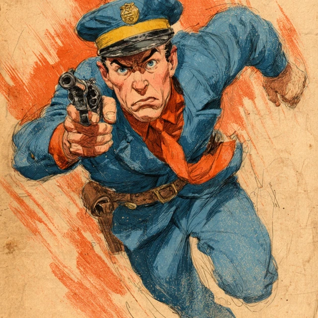 Johnny Law Sky Ranger Classic Comic Art