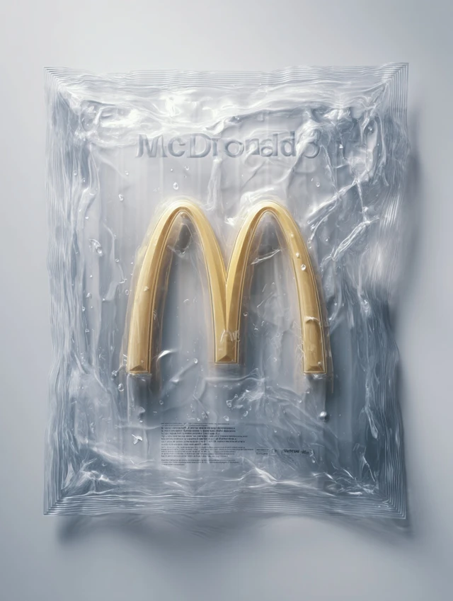 McDonalds Logo Vacuum Sealed Futuristic Art