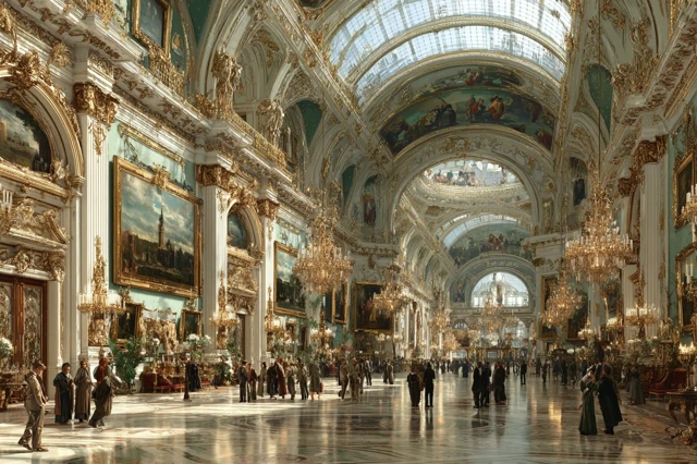 Grand Art Gallery Hall Classical Masterpieces