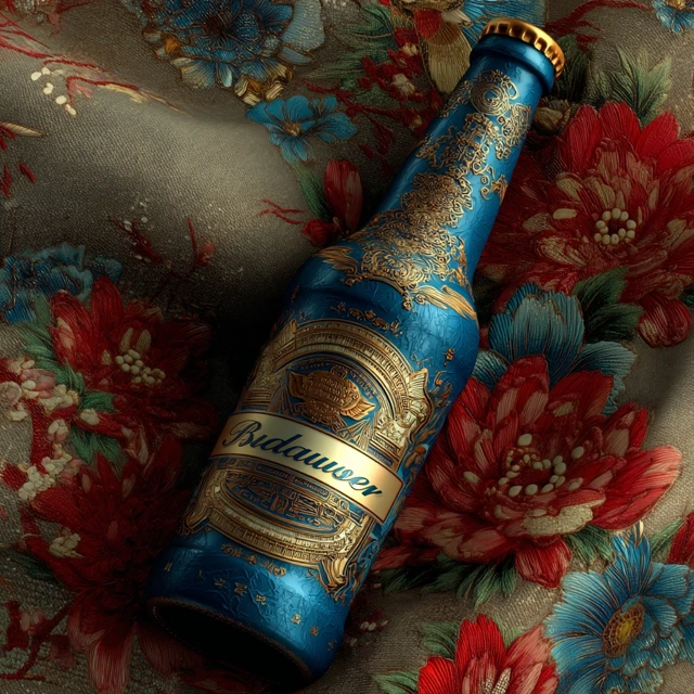 Budweiser Bottle Oriental Aesthetic Design