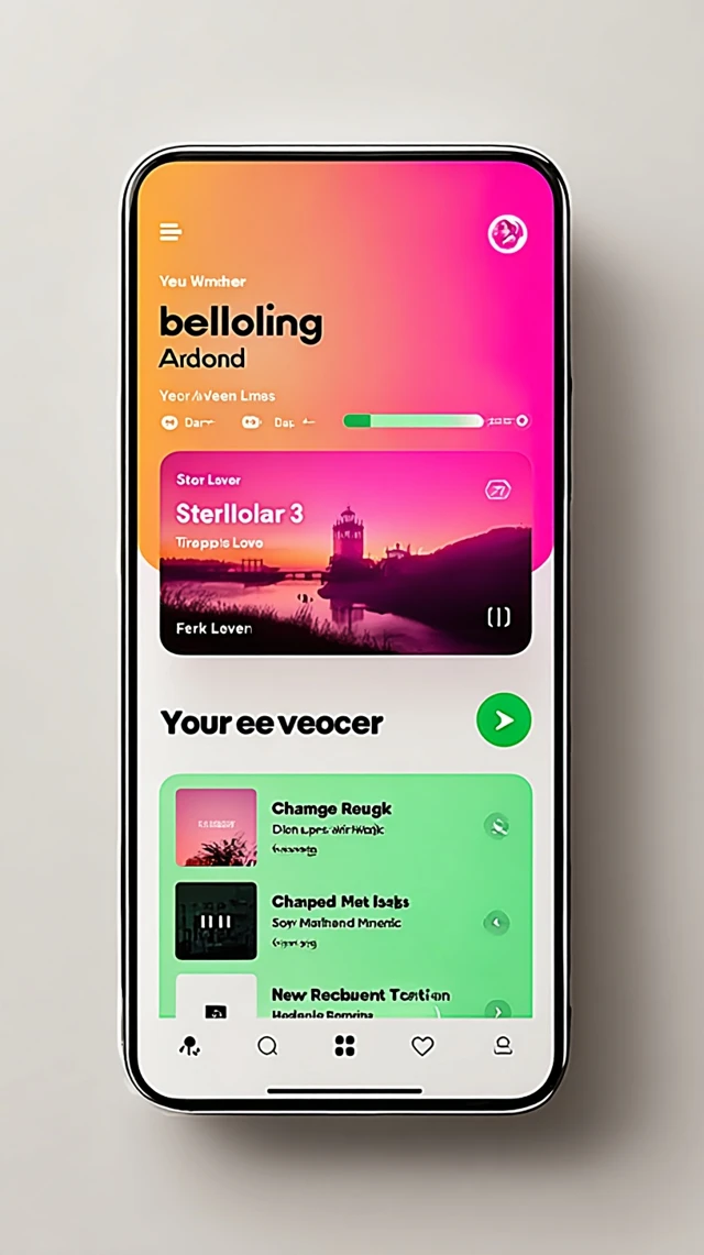 Mobile App UI Design Belong Branding Example