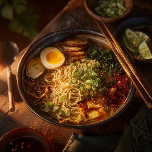 Delicious Ramen Bowl Food Photography