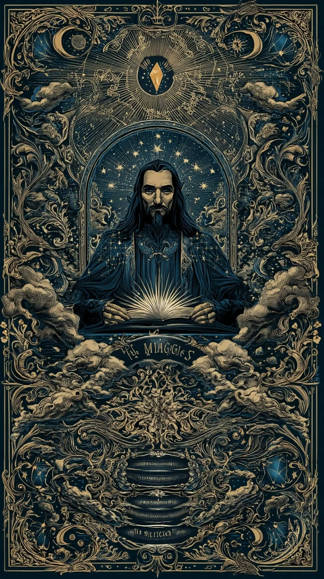 The Magician Tarot Card Mystical Illustration