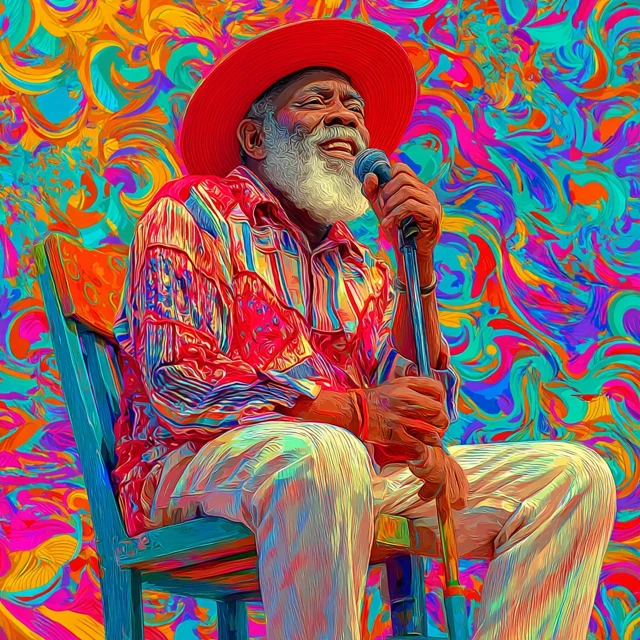 Brazilian Singer Biliu de Campina Psychedelic Folk Art