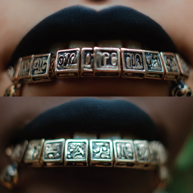 Black Lipstick and Grillz with Patua and Anc