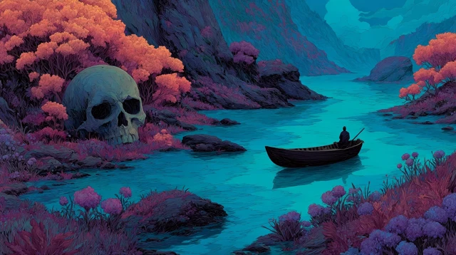 Shamanic Ferry Velvet Crash Art by Francesco Coleman