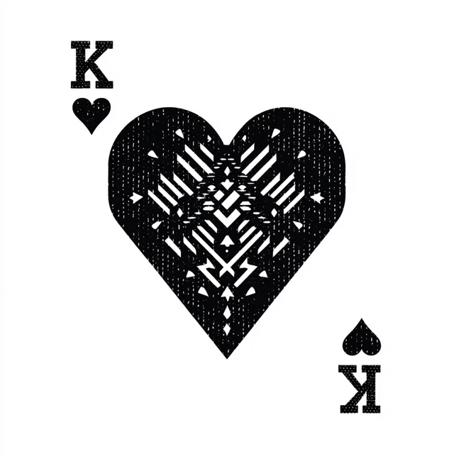King of Hearts Playing Card Design