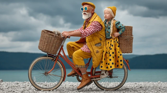 Funny Lifestyle Ad Woman and Monkey