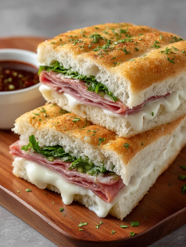 Italian Sandwich on Focaccia Bread
