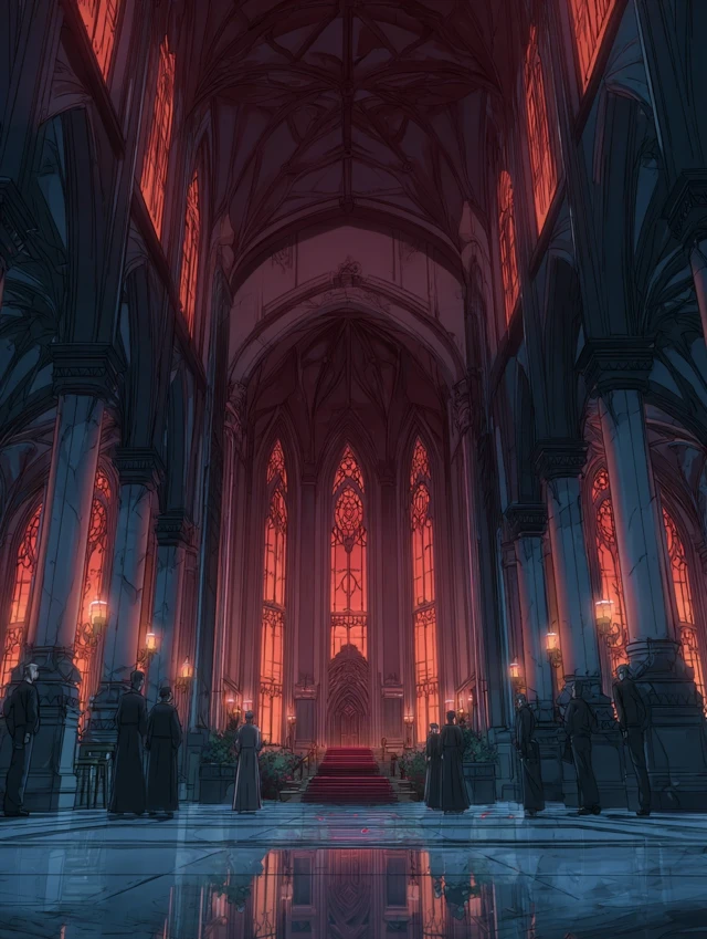 Castlevania Anime Throne Room at Night