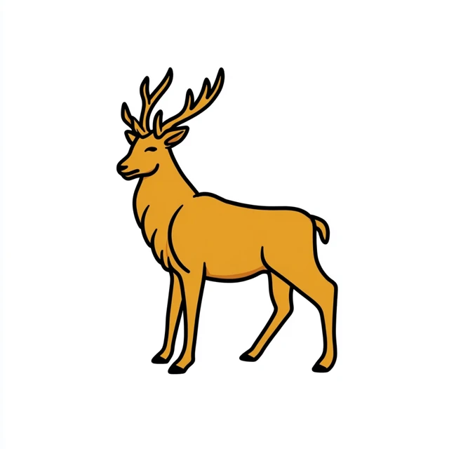 Deer Icon Vector Illustration Simple Modern