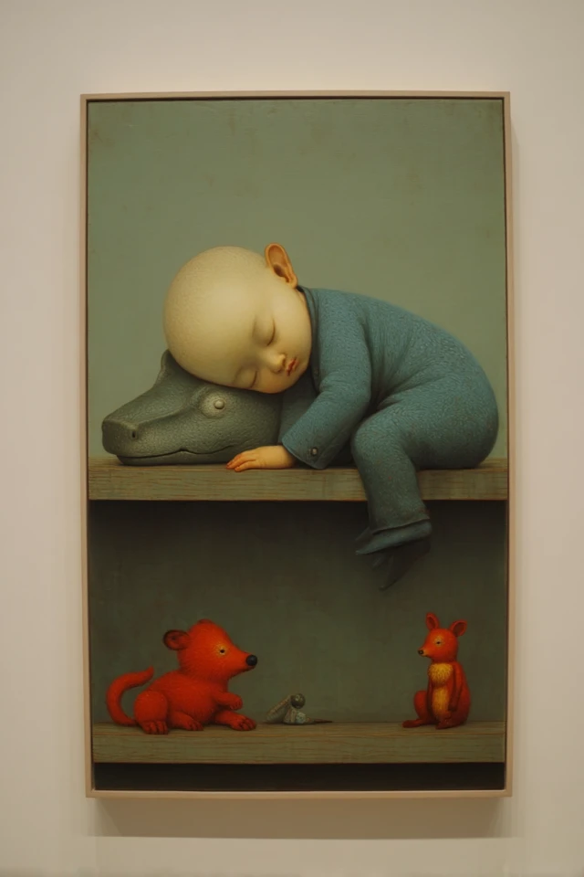 Sleeping Baby Red Panda by Liu Ye