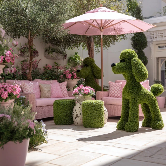 Pink Poodle Backyard Design Ideas