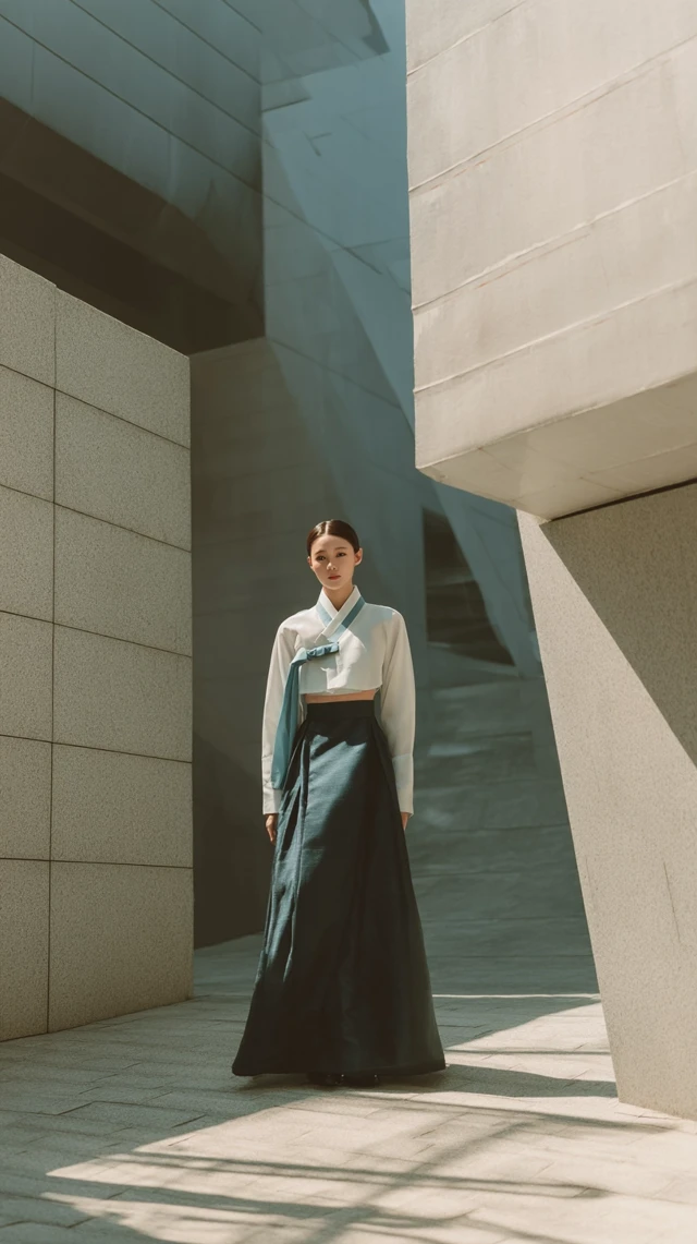 Modern Hanbok Korean Model Futuristic Joseon Street