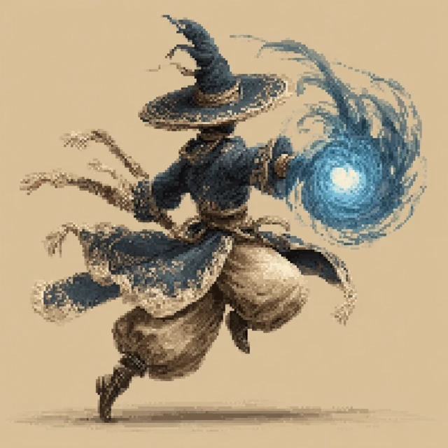 Pixel Art Black Mage Xenoglossy FFXIV