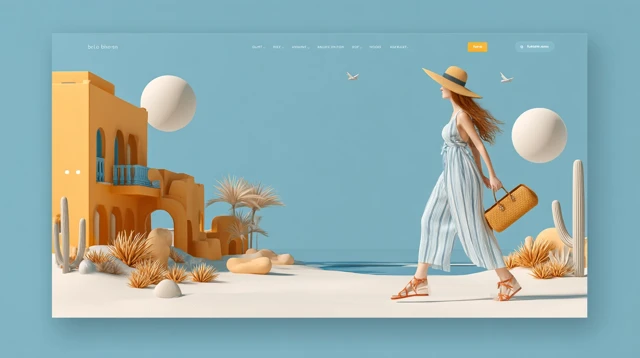 Travel Website Landing Page Premium Design