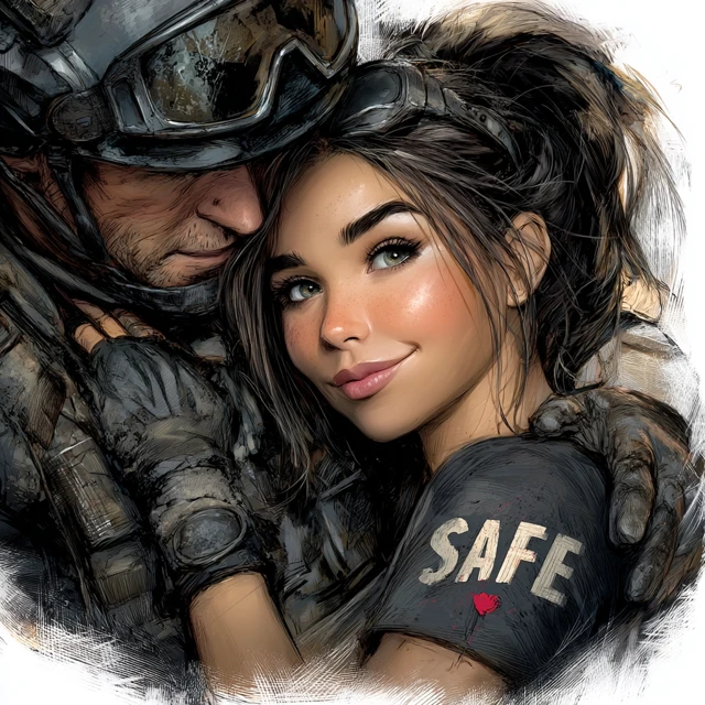 Couple Embracing Be Safe