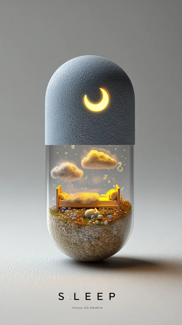 Sleep Capsule Dreamlike Illustration