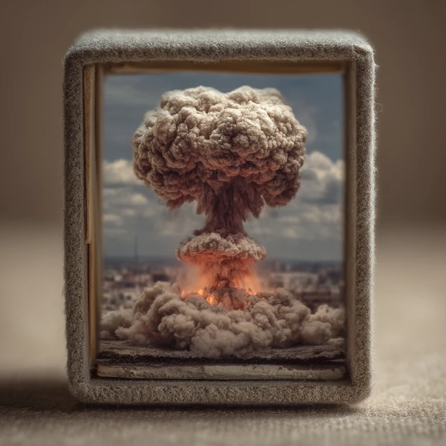 Miniature Mushroom Cloud Explosion in a Matchbox
