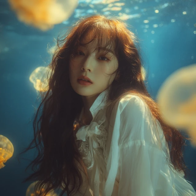 Korean Idol Underwater Dreamy Portrait
